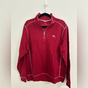 Tommy Bahama Tobago Bay Half Zip Red NWT Size M
